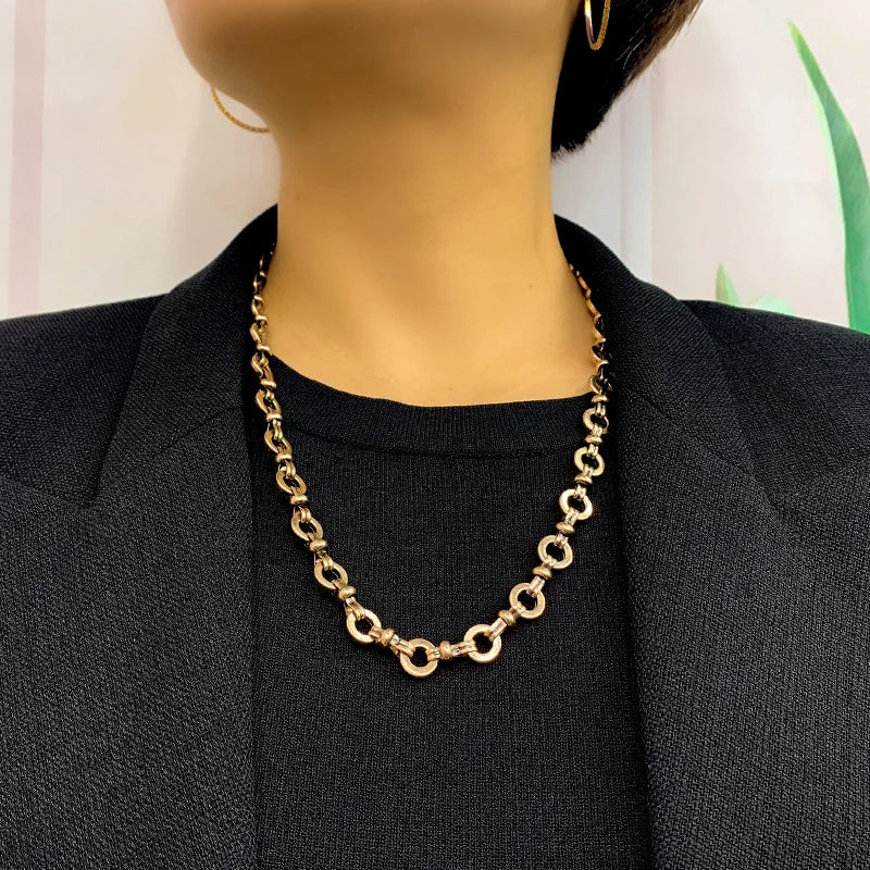 Vintage Metal Alloy Chokers Necklaces Jewelry