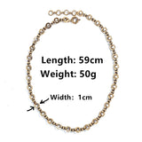 Vintage Metal Alloy Chokers Necklaces Jewelry