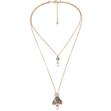 Natural Stone Freshwater Pearl Insect Pendant Necklace Jewelry