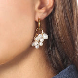 Atlantic Drop Earrings with Pearl Accent