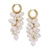 Atlantic Drop Earrings with Pearl Accent