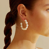 Atlantic Drop Earrings with Pearl Accent