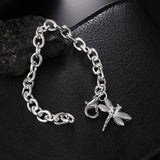 Zircon dragonfly pendant 925 silver Bracelet for woman Wedding party