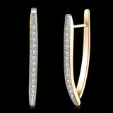 925 Sterling Silver Crystal Diamond Drop Earrings for Women