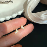 925 Silver Heart Fringe Asymmetric Earrings for Women