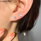 925 Silver Heart Fringe Asymmetric Earrings for Women