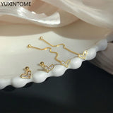 925 Silver Heart Fringe Asymmetric Earrings for Women