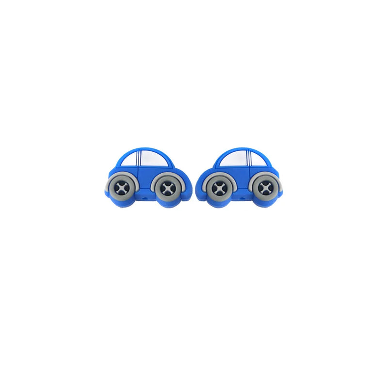 10pcs Mini Car Silicone Teether Beads Baby Teething Toys