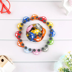 10pcs Mini Car Silicone Teether Beads Baby Teething Toys