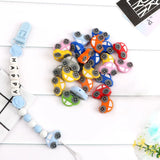 10pcs Mini Car Silicone Teether Beads Baby Teething Toys