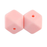 Kovict 14mm Hexagon Silicone Beads for Necklace Making