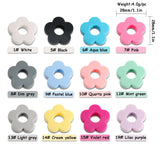 20pcs Silicone Flower Beads Baby Teething DIY Accessories