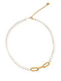 Glass Pearl Necklace for Women Elegant Clavicle Chain Jewelry