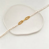 Glass Pearl Necklace for Women Elegant Clavicle Chain Jewelry