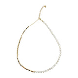 Freshwater Pearl Necklace & Clavicle Chain Combo