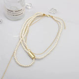 Pearl Multilayer Necklace Sweater Chain Jewelry Accessories