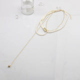 Pearl Multilayer Necklace Sweater Chain Jewelry Accessories