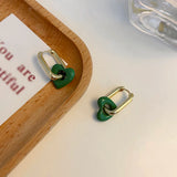 Temperament Women Heart Earrings Geometric Metal Jewelry Accessories