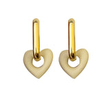 Temperament Women Heart Earrings Geometric Metal Jewelry Accessories