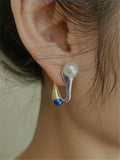 Metal Pearl Earrings Jewelry Accessories