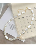 Baroque Square Pearl Necklace Vintage Choker
