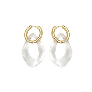 Bohemian Clear Acrylic Irregular Geometry Earrings