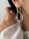 Bohemian Clear Acrylic Irregular Geometry Earrings