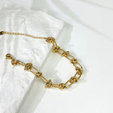 Punk Knotting Buckle Bracelet Metal Chain Bracelet Jewelry