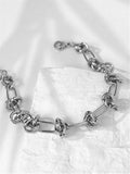 Punk Knotting Buckle Bracelet Metal Chain Bracelet Jewelry