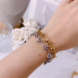 Punk Knotting Buckle Bracelet Metal Chain Bracelet Jewelry