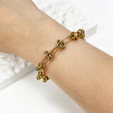 Punk Knotting Buckle Bracelet Metal Chain Bracelet Jewelry