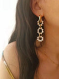 Retro Exaggerated Glass Pearl Long Earrings