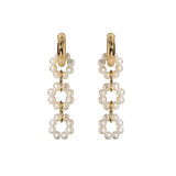 Retro Exaggerated Glass Pearl Long Earrings
