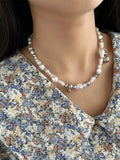 Temperament Beaded Pearl Necklace for Women