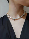 Temperament Beaded Pearl Necklace for Women