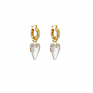 Metal Crystal Drop Earrings for Women