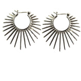 Metal Fan-Shaped Earrings for Women