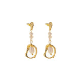Natural Pearl Earrings Female Retro Ear Accessories