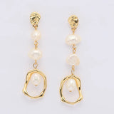 Natural Pearl Earrings Female Retro Ear Accessories