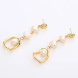 Natural Pearl Earrings Female Retro Ear Accessories