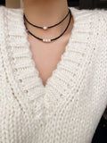 Crystal Pearl Necklace for Women, Versatile Clavicle Chain Jewelry