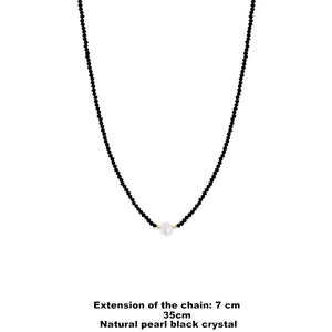 Crystal Pearl Necklace for Women, Versatile Clavicle Chain Jewelry