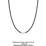 Crystal Pearl Necklace for Women, Versatile Clavicle Chain Jewelry