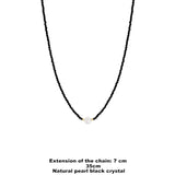 Crystal Pearl Necklace for Women, Versatile Clavicle Chain Jewelry