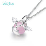 925 Silver Pendant Necklace Women Fine Jewelry Wings Angel Necklaces