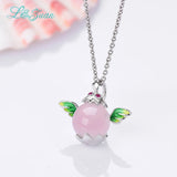 925 Silver Pendant Necklace Women Fine Jewelry Wings Angel Necklaces