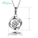 925 Silver 1.47ct Ribbon Round Pendant Necklace