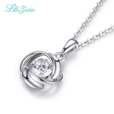 925 Silver 1.47ct Ribbon Round Pendant Necklace