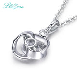 925 Silver 1.47ct Ribbon Round Pendant Necklace