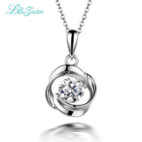925 Silver 1.47ct Ribbon Round Pendant Necklace